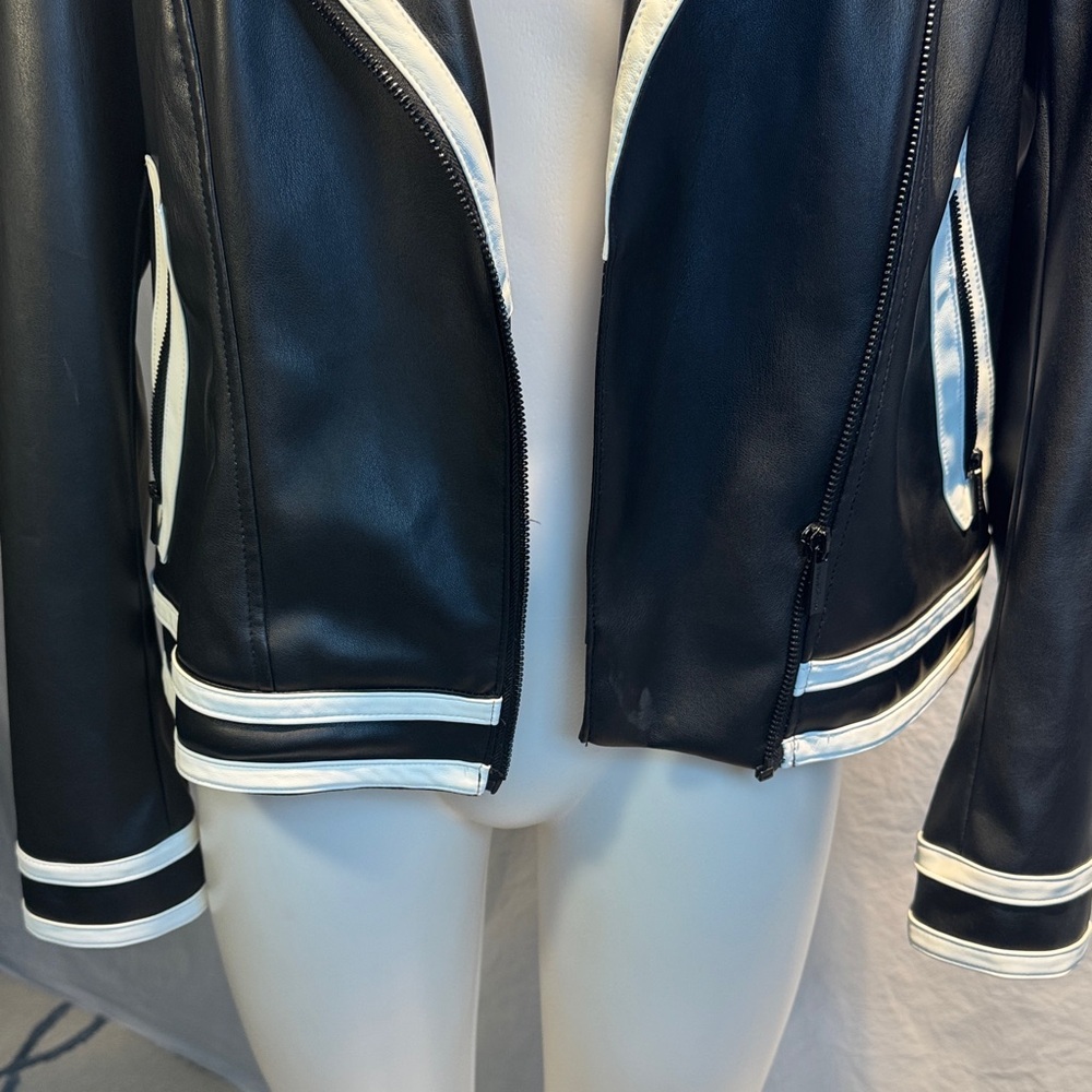 Karl Lagerfeld Black Jacket with White Accents - Picture 3 of 12